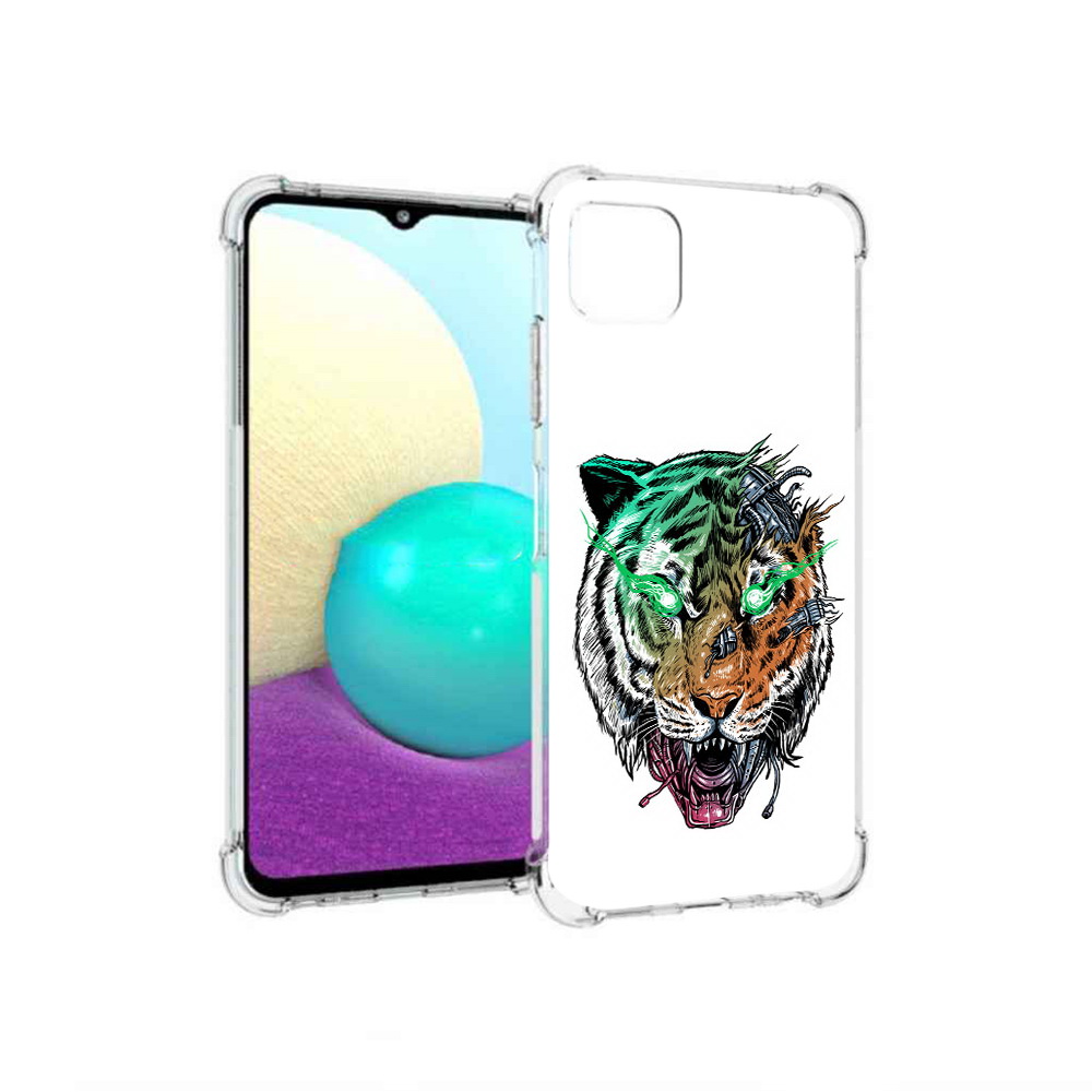 

Чехол MyPads Tocco для Samsung Galaxy A22 робо-тигр, Прозрачный, Tocco