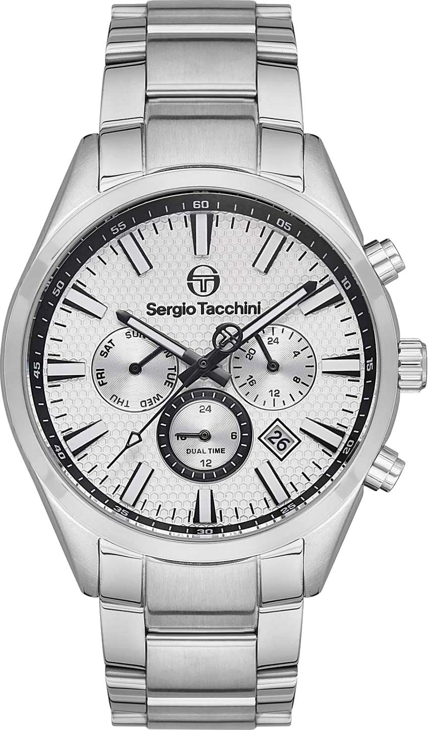 фото Наручные часы мужские sergio tacchini st.1.10190-1 серебристые