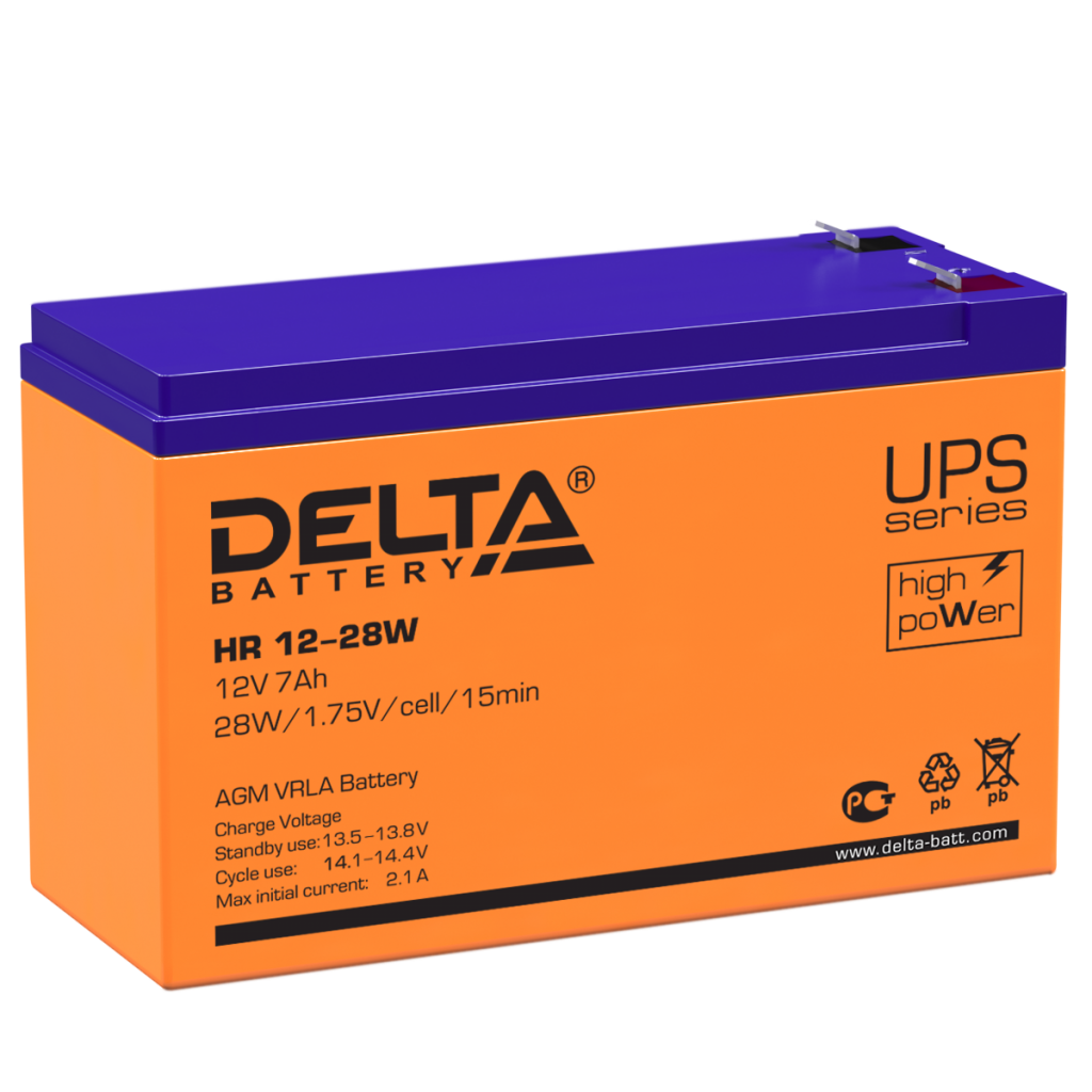 Аккумулятор Delta HR 12-28W 12v 7Ah