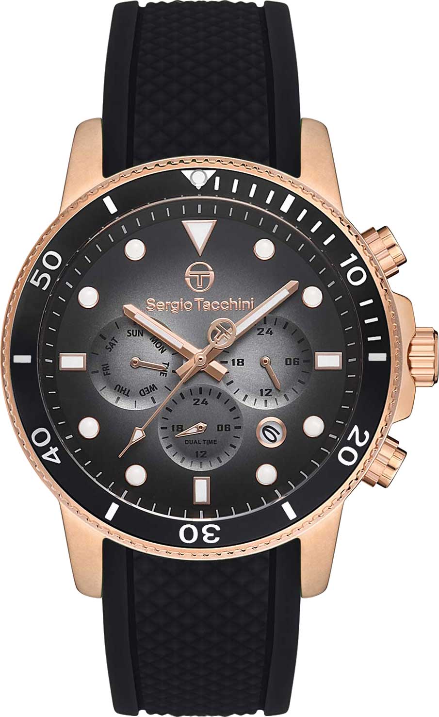 фото Наручные часы мужские sergio tacchini st.1.10192-3 черные