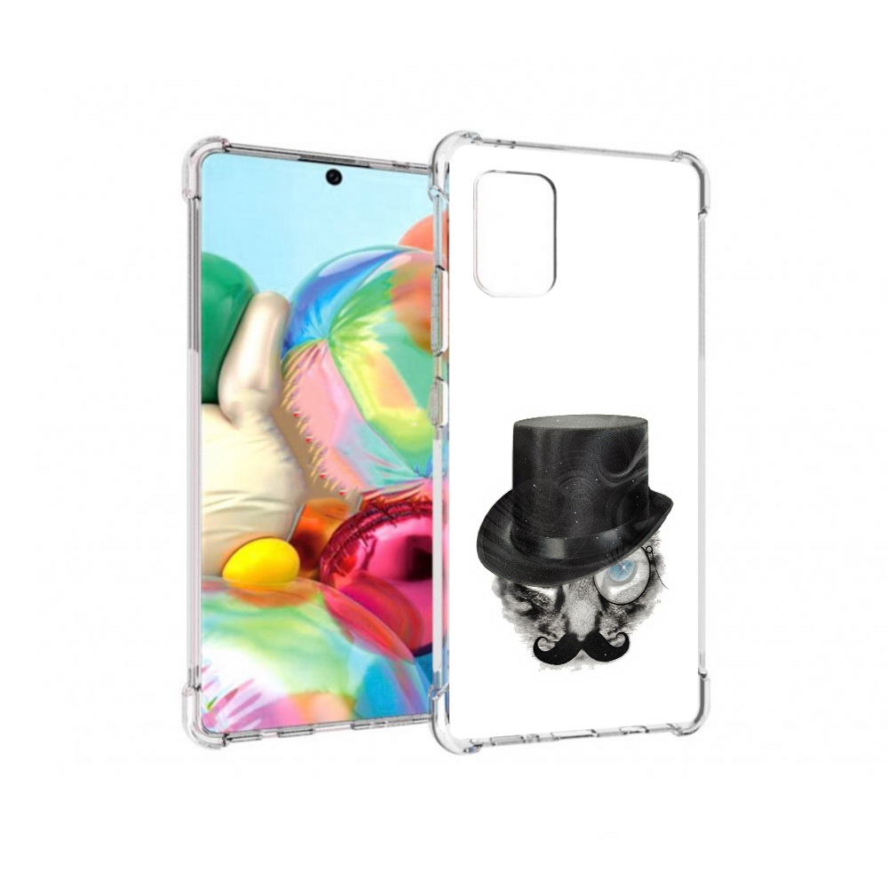 

Чехол MyPads Tocco для Samsung Galaxy A71 интелегентный кот (PT226912.529.378), Прозрачный, Tocco
