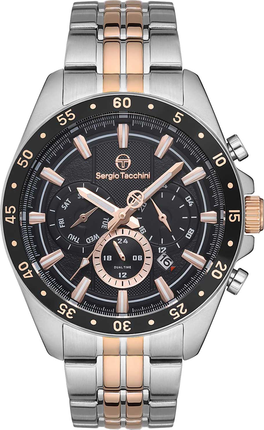фото Наручные часы мужские sergio tacchini st.1.10200-5 серебристые/золотистые