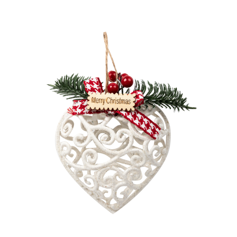 Новогоднее украшение Home Collection Сердце ZXQ221206212 10*13 см 1 шт