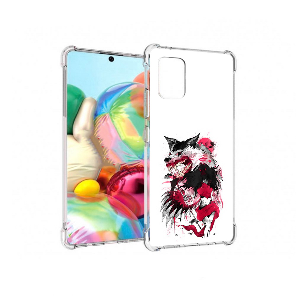 

Чехол MyPads Tocco для Samsung Galaxy A71 красная шапочка (PT226912.529.410), Прозрачный, Tocco
