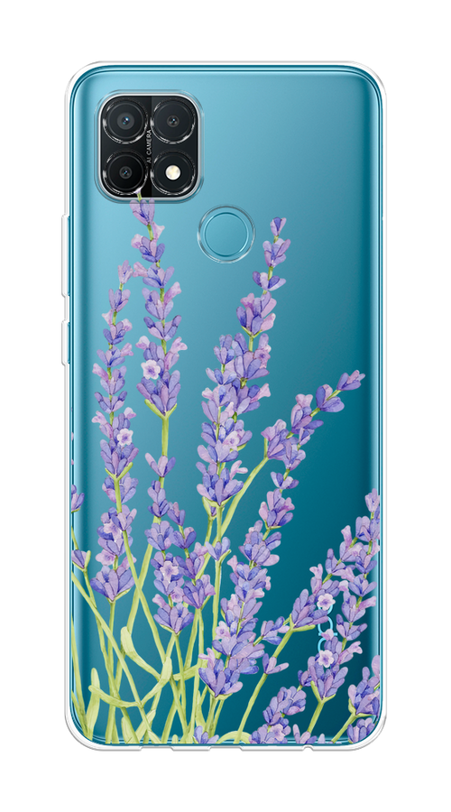 

Чехол на Oppo A15/A15s "Лавандовые стебли", Фиолетовый;зеленый, 255650-1
