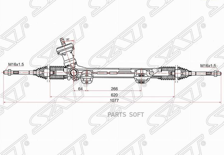 

SAT ST-56500-3X001 Рейка рулевая HYUNDAI ELANTRA 11- LHD 1шт