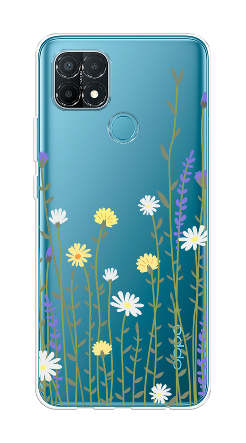 

Чехол на Oppo A15/A15s "Ромашка и лаванда", Зеленый;желтый;прозрачный, 255650-1