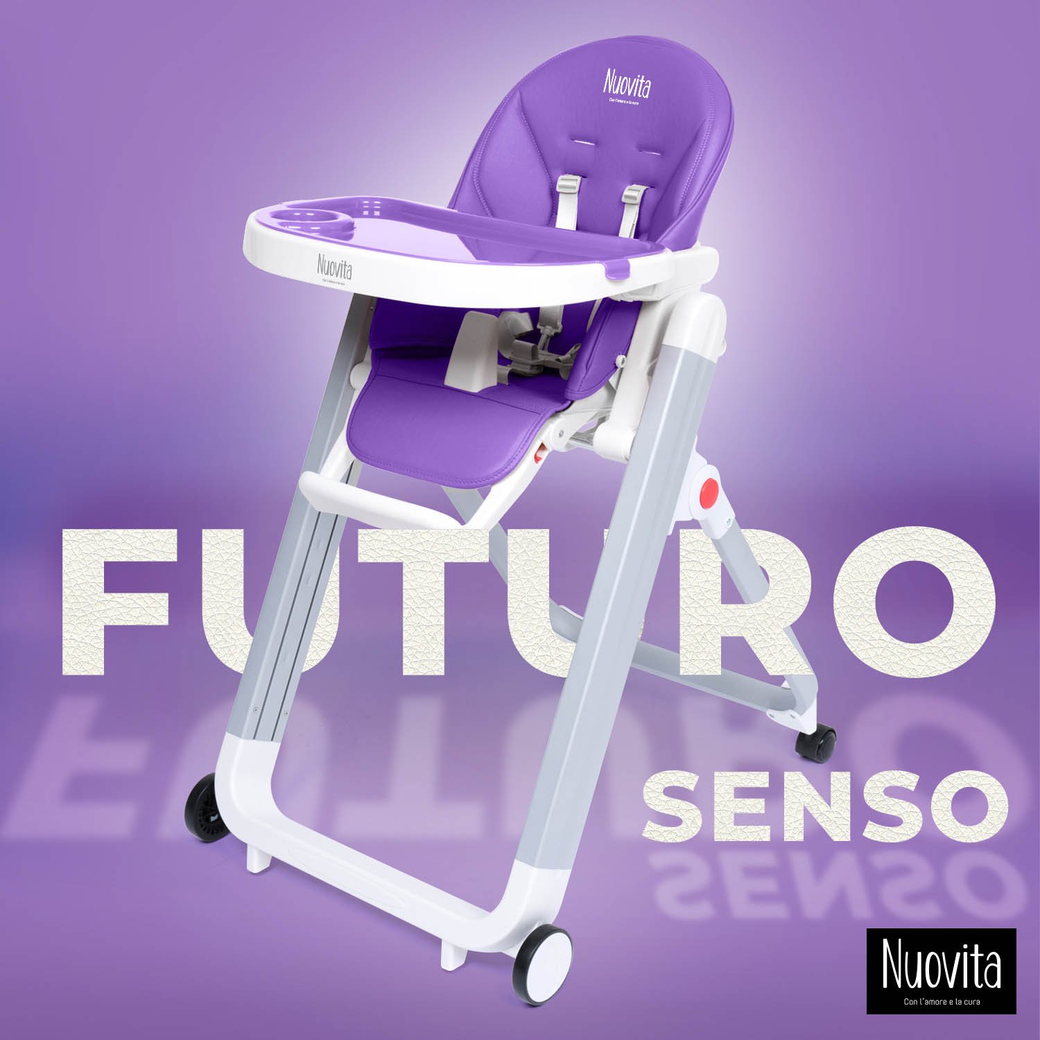 Стульчик для кормления Nuovita Futuro Senso Bianco (Viola/Фиолетовый) прогулочная коляска nuovita vero viola фиолетовый