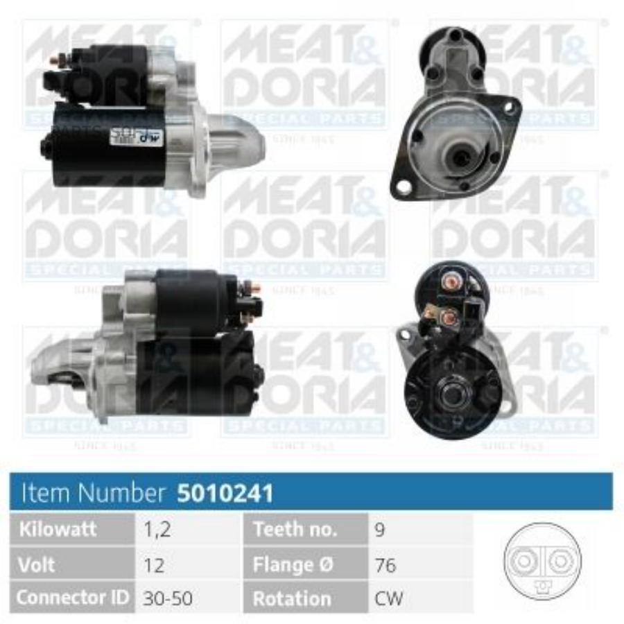 

5010241M_стартер! 12V 1.2Kw 9T BMW E87/E90/E92/E60/F10/F07/E63/E65/F01 1.6-3.0i 03>