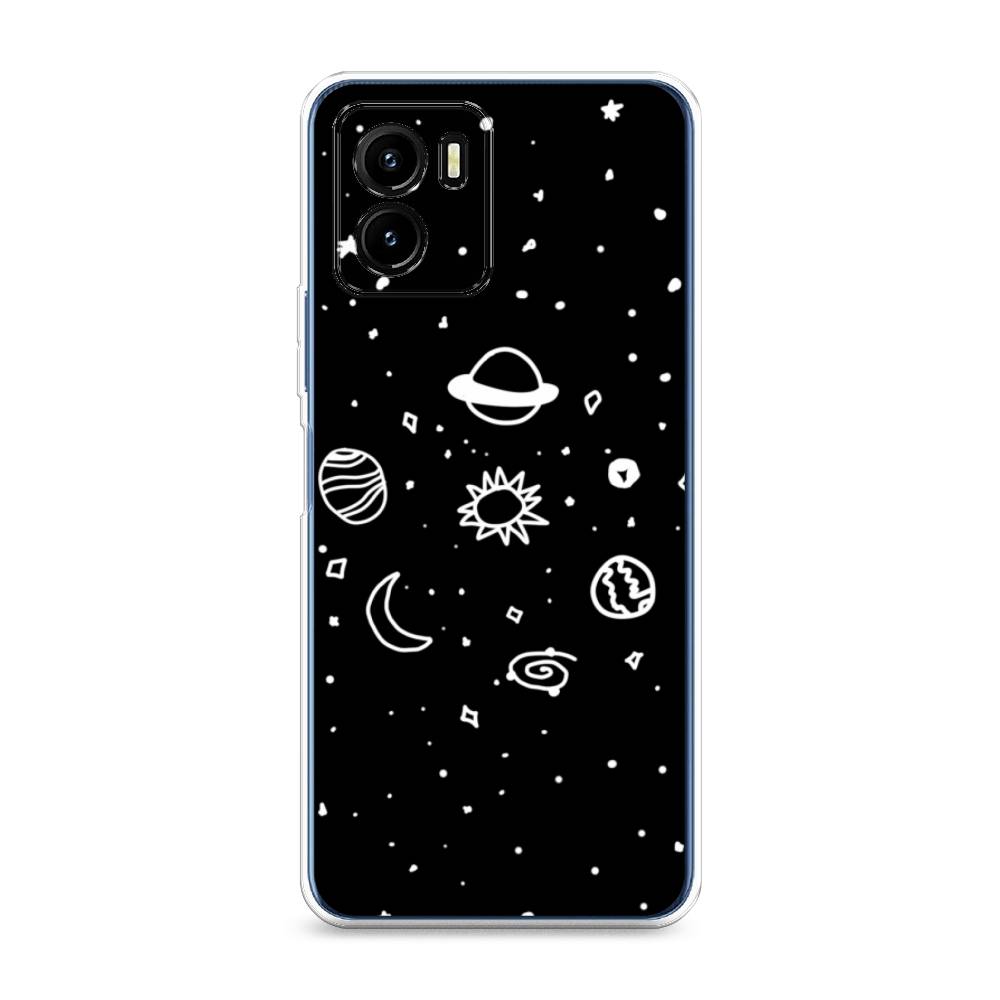 

Чехол для Vivo Y15s "Дудл солнечной системы", Бежевый;серый, 265650-2