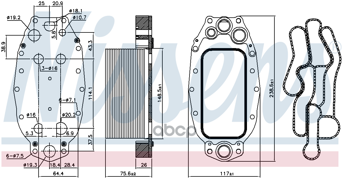 

NS91118_радиатор масляный! Citroen C5/C6 3.0HDi 05>
