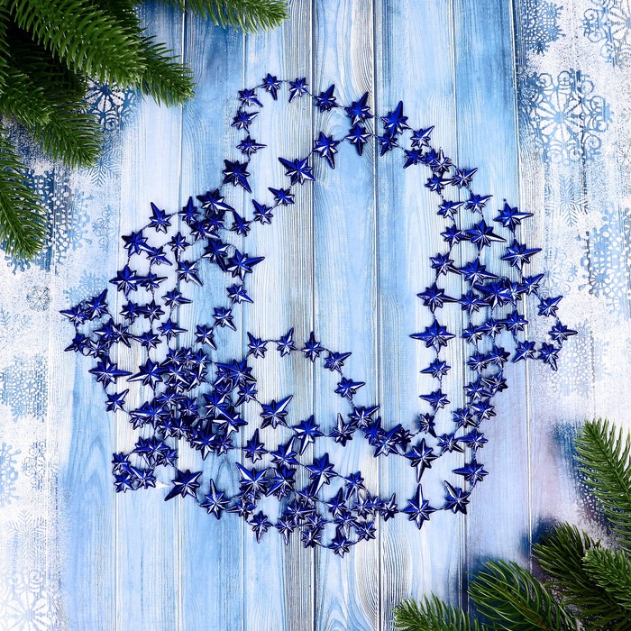 Бусы новогодние Зимнее волшебство Комета 4196427 270 см синий