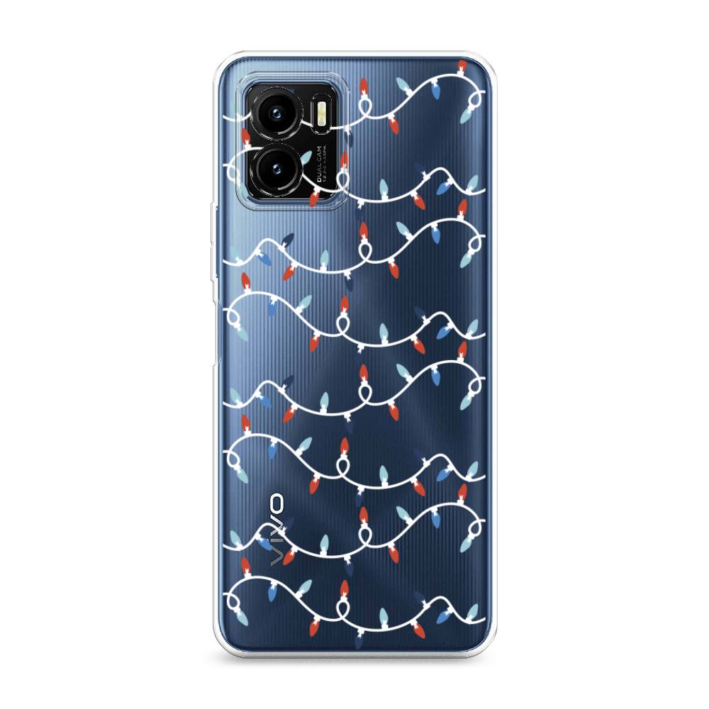 

Чехол для Vivo Y15s "Разноцветная гирлянда", Белый;красный;синий, 265650-5