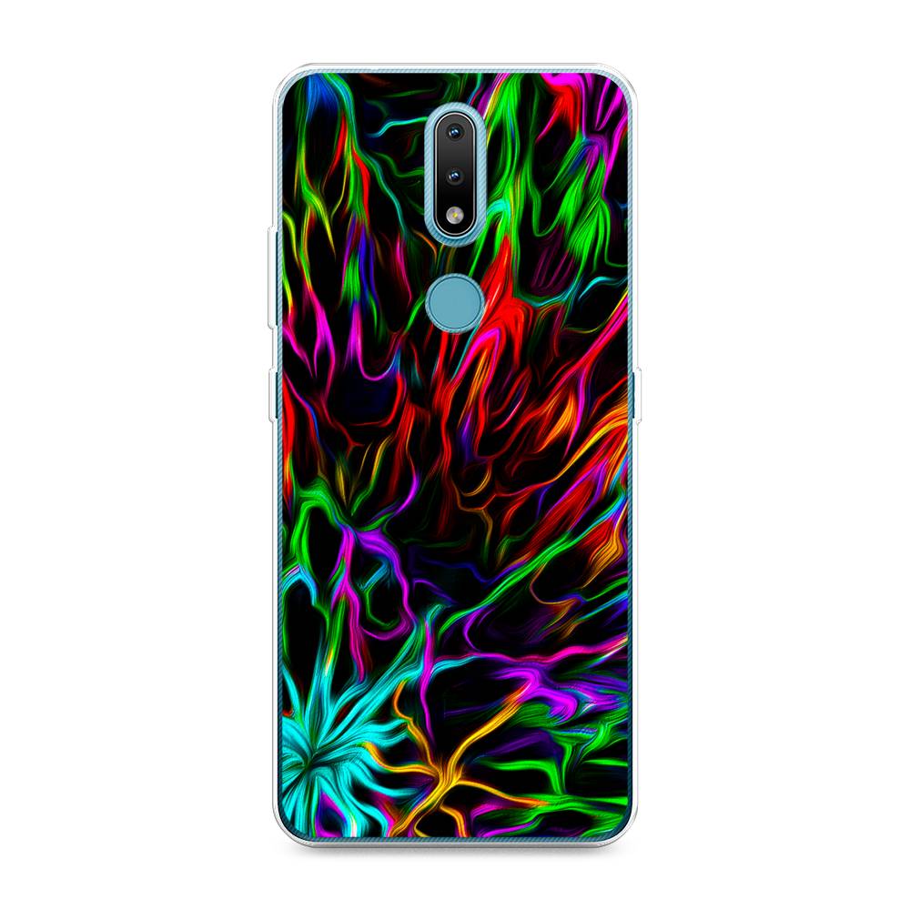 

Чехол на Nokia 2.4 "Разноцветные разводы", Голубой;зеленый;оранжевый, 123850-3