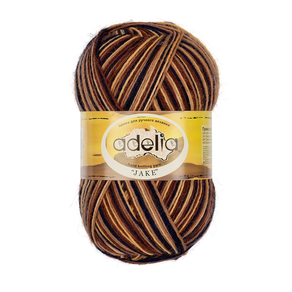 

Adelia Jake, шерсть, нейлон, 5х100 г, 400 м+-15 м, №26