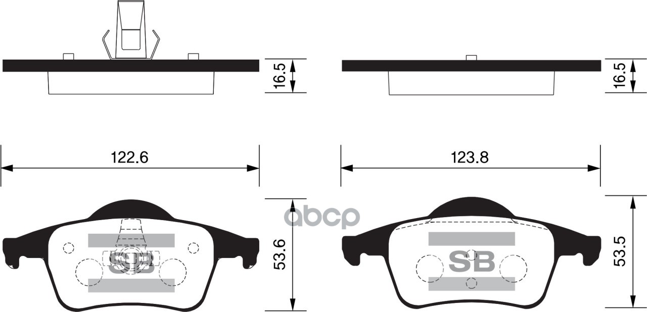 

Тормозные колодки Sangsin brake дисковые SP2123