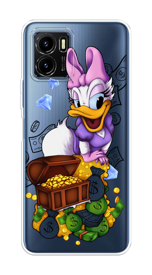 

Чехол на Vivo Y15s "Rich Daisy Duck", Коричневый;белый;фиолетовый, 265650-6