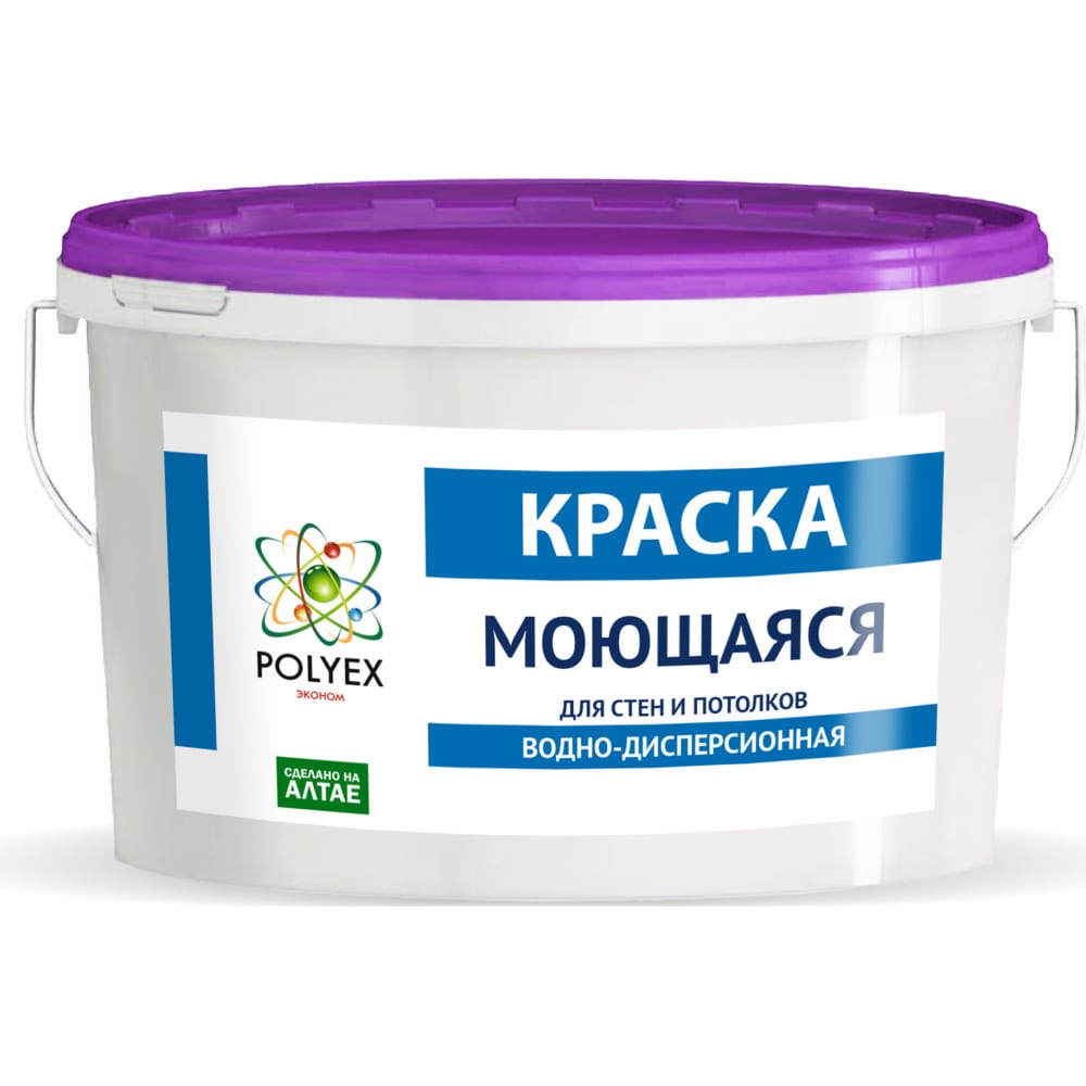 фото Polyex краска моющаяся 2.8кг 4шт ут-00006925 nobrand