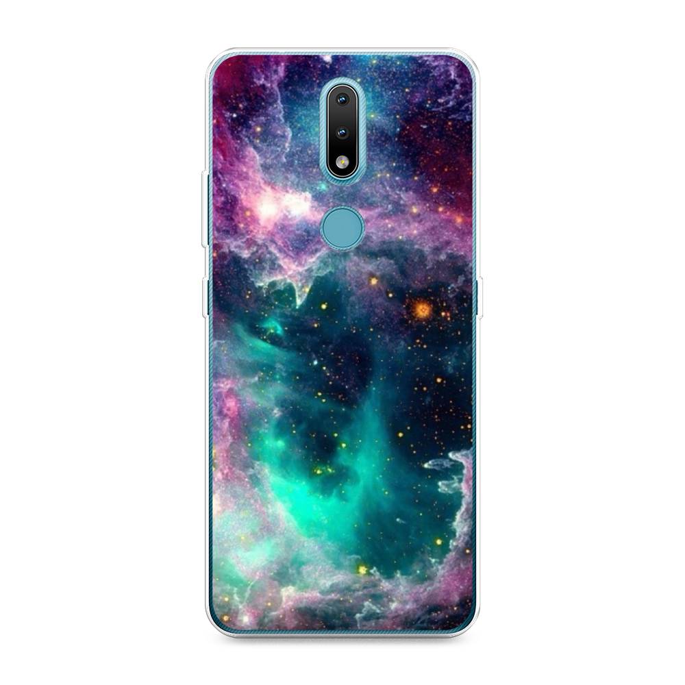 

Чехол на Nokia 2.4 "Звездные облака", Розовый;бежевый, 123850-2
