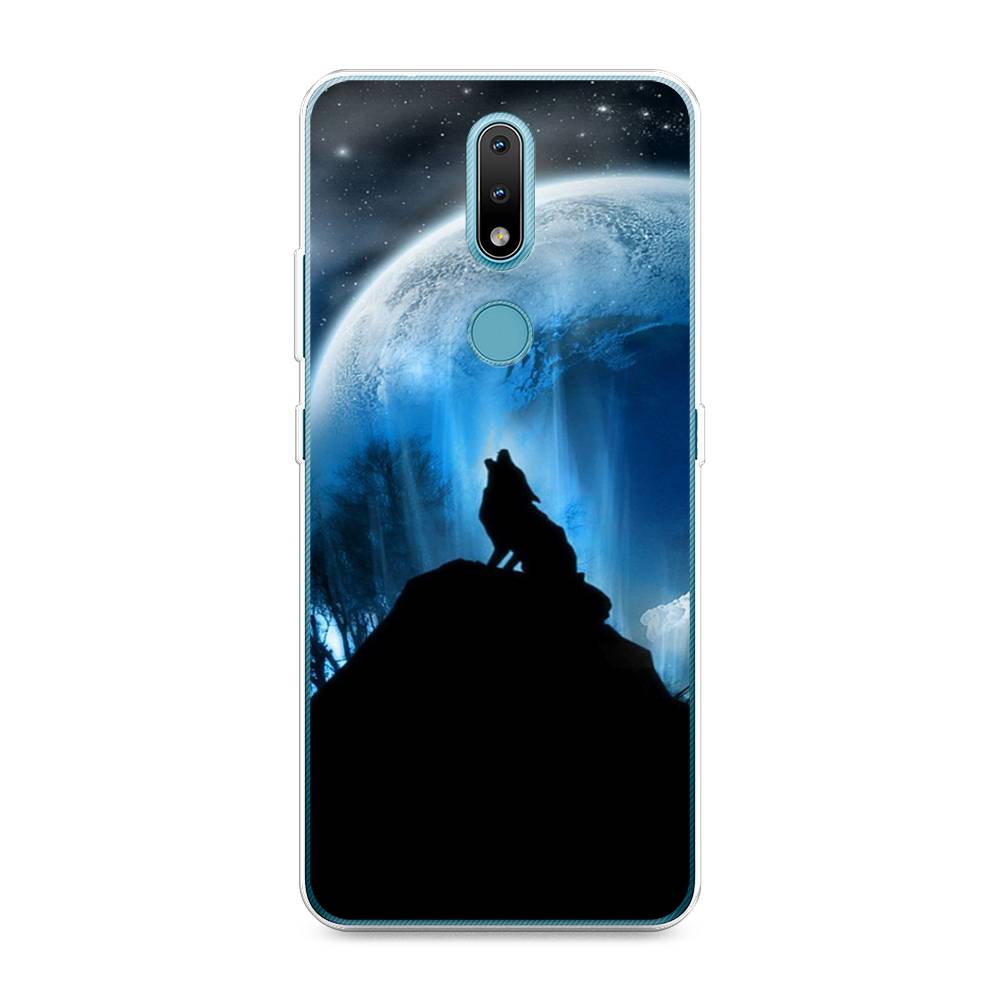 

Чехол на Nokia 2.4 "Волк 2", Синий;черный;белый, 123850-1