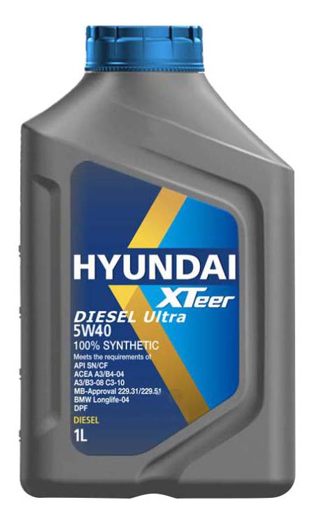 фото Hyundai xteer моторное масло xteer diesel ultra 5w-40 1л 1011223