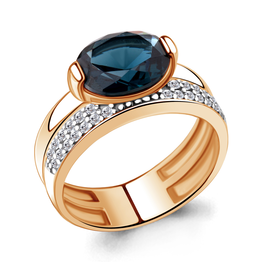 

Кольцо из серебра р. 17,5 AQUAMARINE 6943993А_925_з, 6943993А_925_з