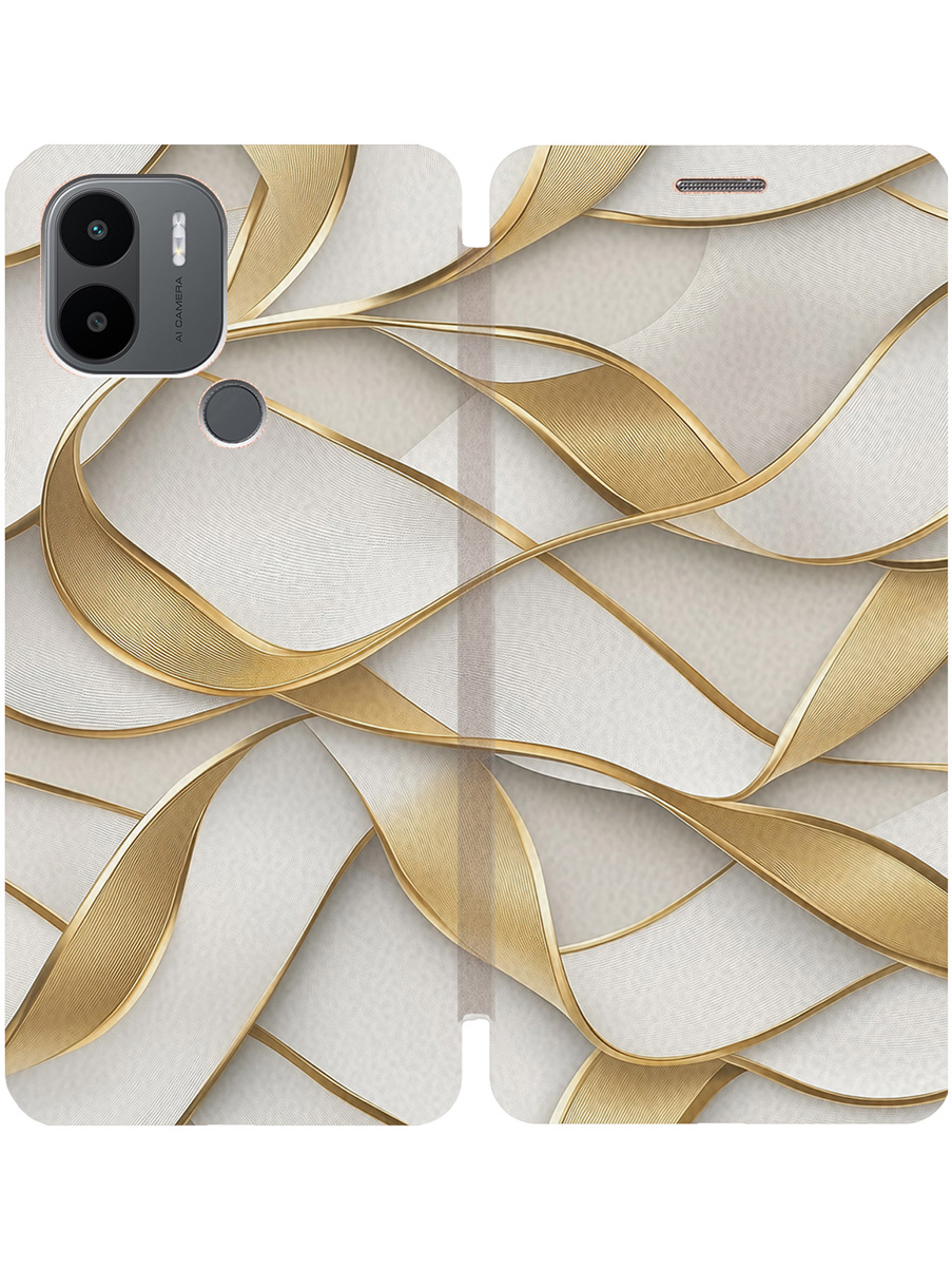 

Чехол-книжка на Xiaomi Redmi A1+/A2+, Poco C50/C51 с принтом золотой 863530, Белый;золотистый, 762092131