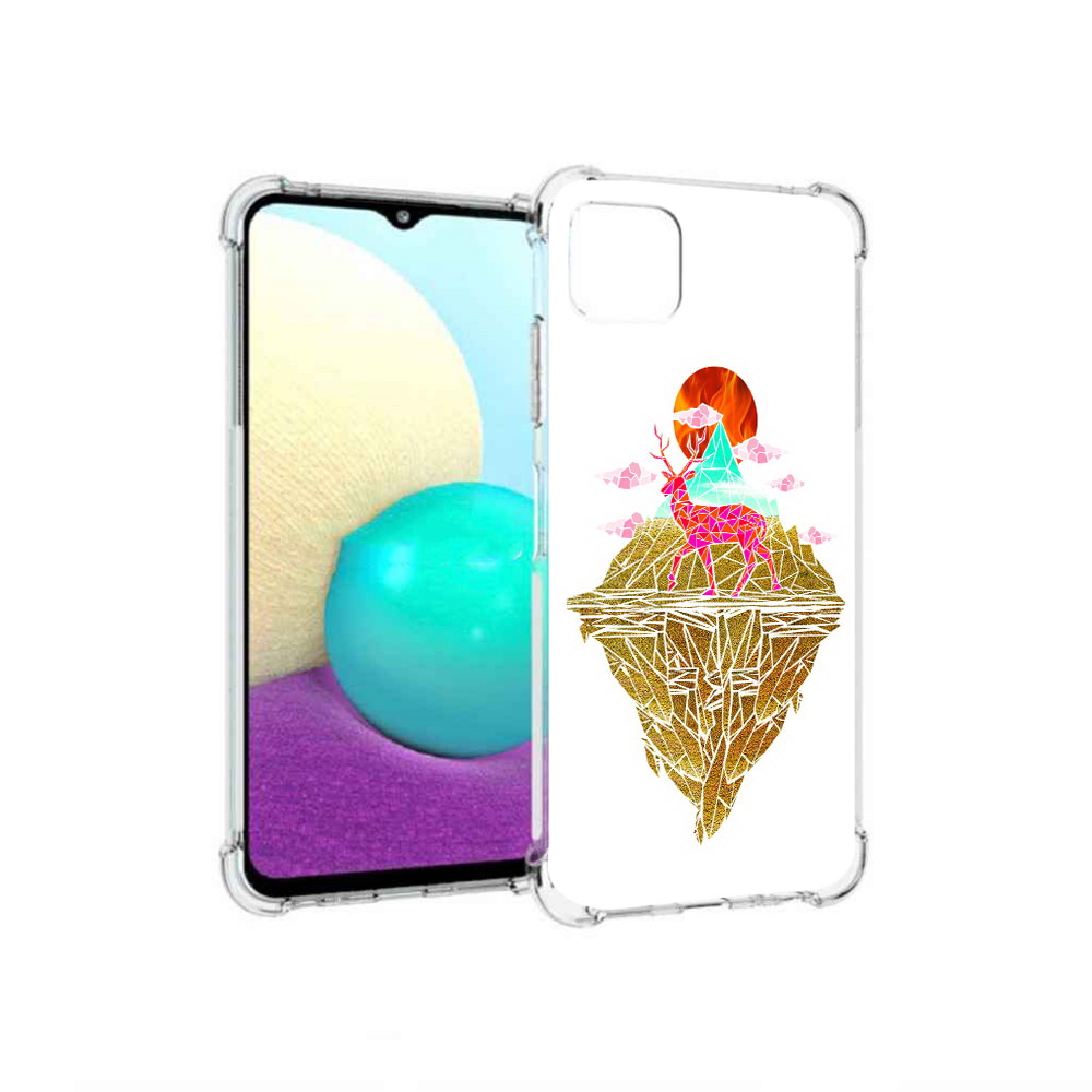 

Чехол MyPads Tocco для Samsung Galaxy A22 розовый олень абстракция, Прозрачный, Tocco