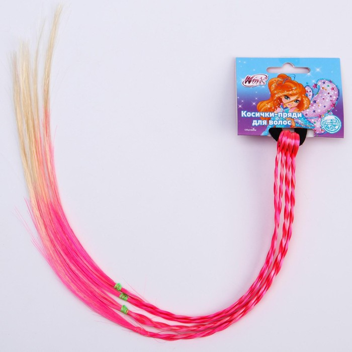 Косички WINX для волос на резинке, розовый велосипедный рюкзак deuter winx 20 с чехлом 50x26x20 20 л розовый 42604 4206