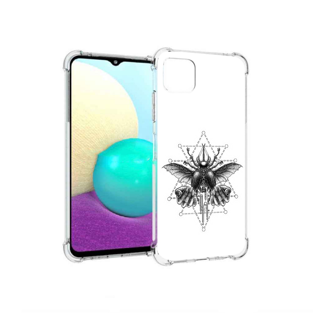 

Чехол MyPads Tocco для Samsung Galaxy A22 скарабей, Прозрачный, Tocco