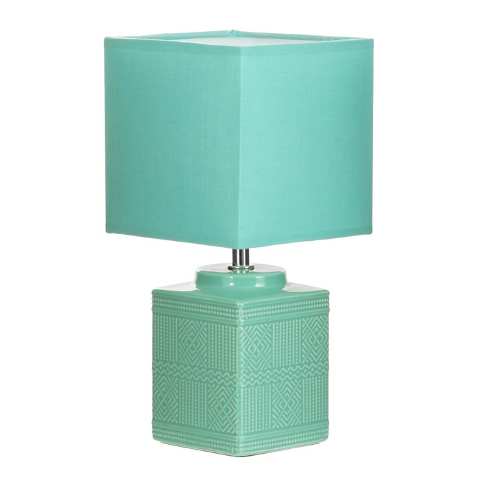 Настольная лампа Митчелл E14 40Вт лазурный 14х14х29 см