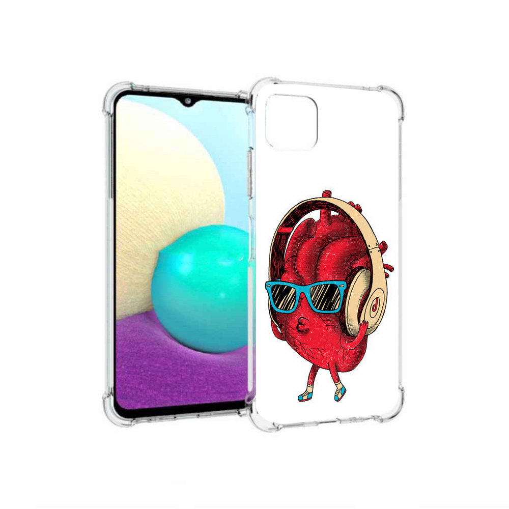 

Чехол MyPads Tocco для Samsung Galaxy A22 слушай сердце, Прозрачный, Tocco