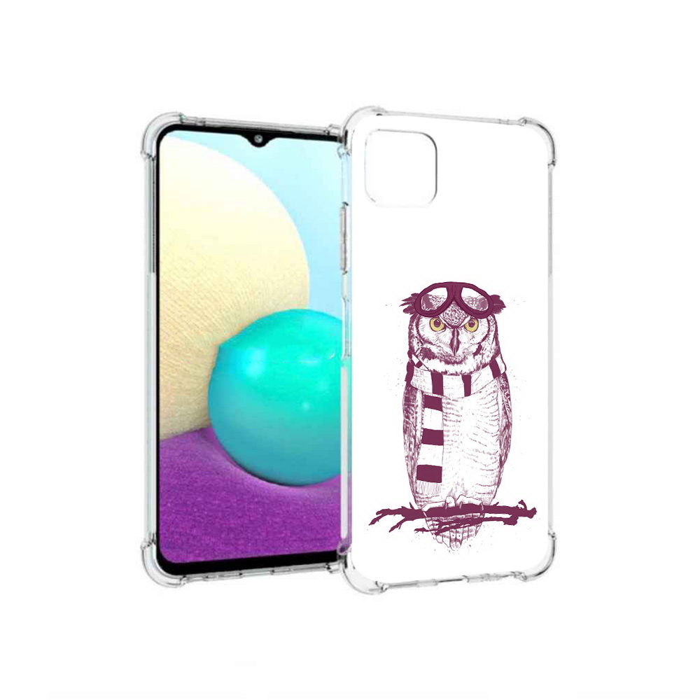 

Чехол MyPads Tocco для Samsung Galaxy A22 сова-летчик, Прозрачный, Tocco
