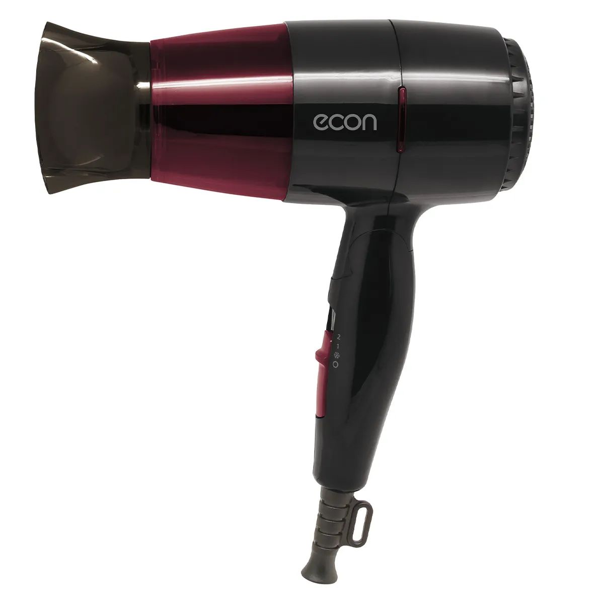 Фен ECON ECO-BH167D 1600 Вт черный, красный электромясорубка econ eco 1062mg