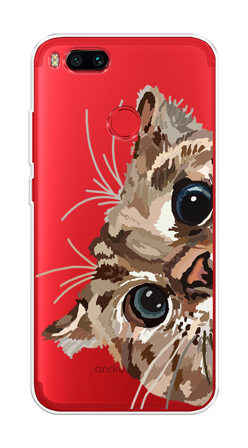 

Чехол на Xiaomi Mi A1"Любопытный кот", Коричневый;синий;черный, 32650-1