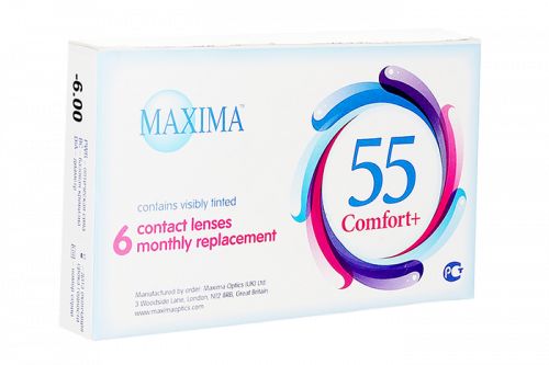 Купить Контактные линзы Maxima 55 Comfort Plus 6 линз R 8, 6 -1, 50