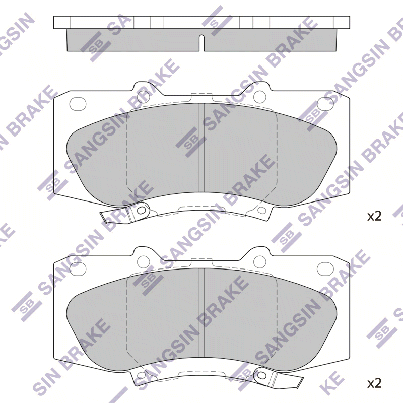 

Комплект тормозных колодок Sangsin brake SP1484