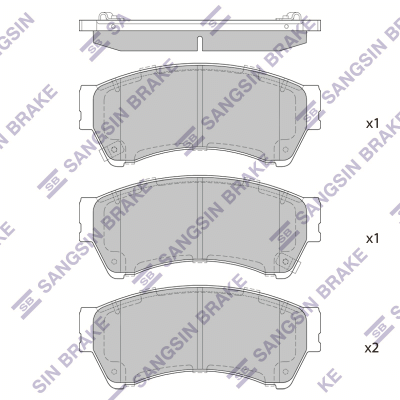 

Тормозные колодки Sangsin brake передние для Mazda 6 1.8-2.5/2.0D/2.2D 2007 SP1475