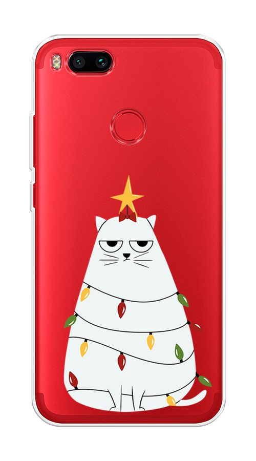 

Чехол на Xiaomi Mi A1"Котик в гирлянде", Белый;красный;желтый, 32650-1
