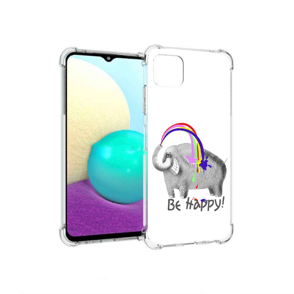 

Чехол MyPads Tocco для Samsung Galaxy A22 счастливый слон, Прозрачный, Tocco