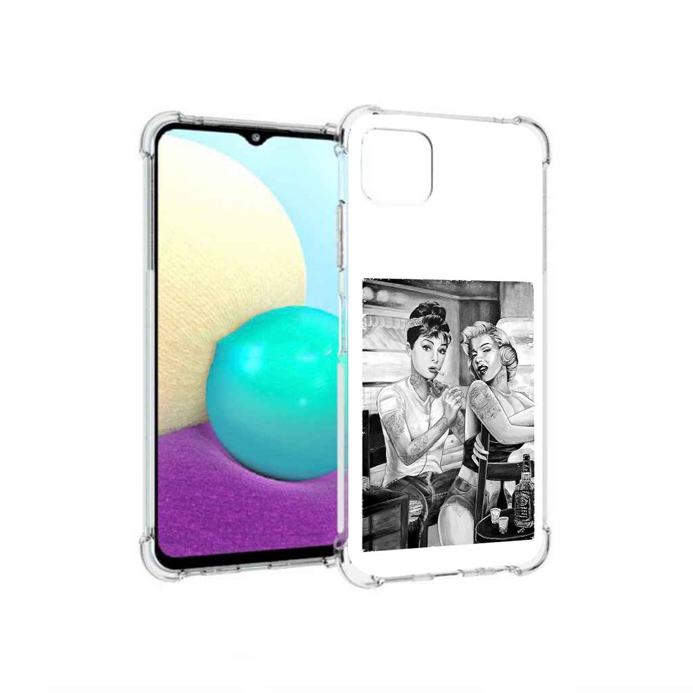 

Чехол MyPads Tocco для Samsung Galaxy A22 тату мастер, Прозрачный, Tocco