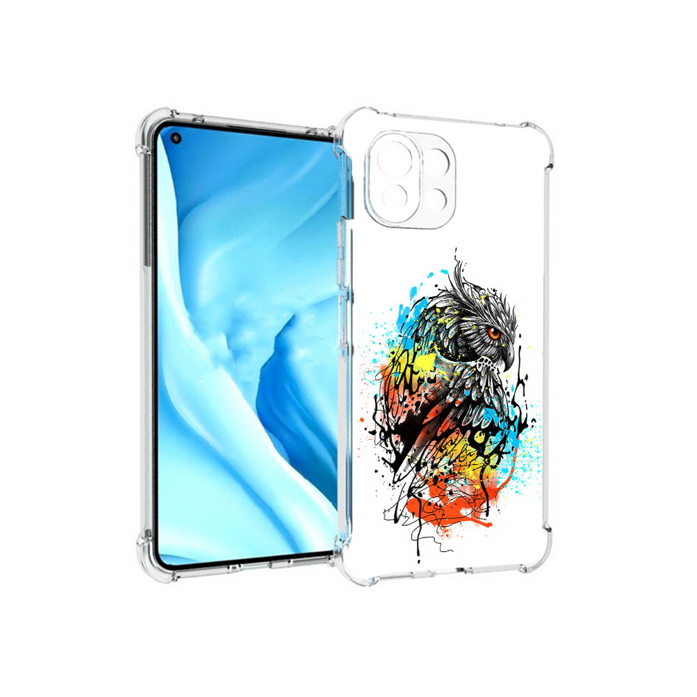 

Чехол MyPads Tocco для Xiaomi Mi 11 Lite Творческая сова (PT159462.256.170), Прозрачный, Tocco