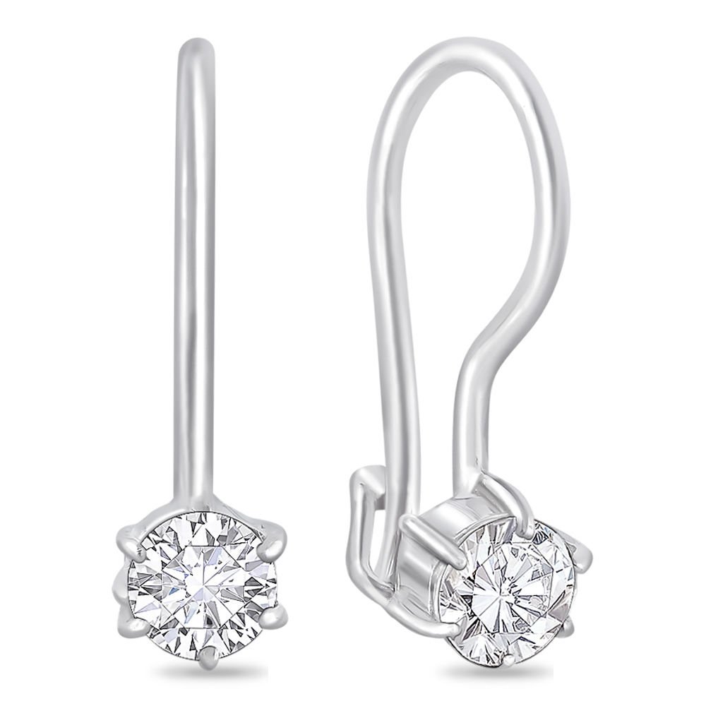 

Серьги из серебра 585Gold 902000367, фианит, 902000367