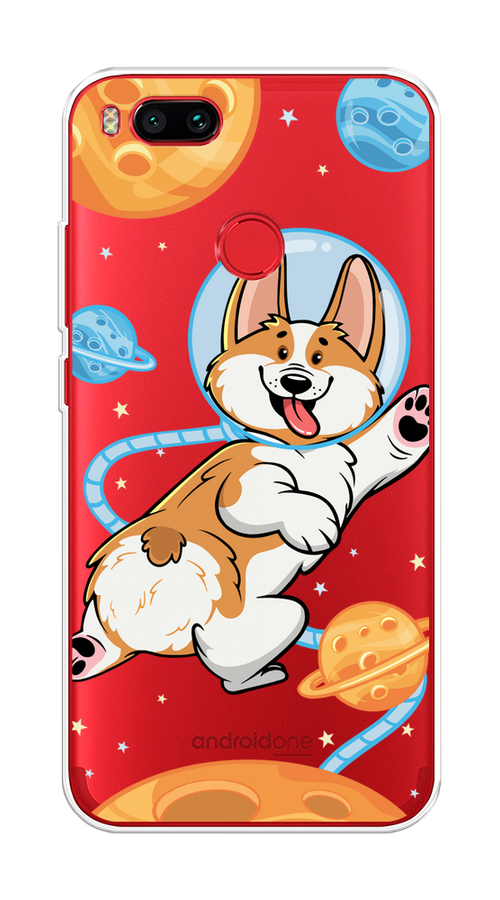 

Чехол на Xiaomi Mi A1"Корги-космонавт", Голубой;бежевый;белый, 32650-1