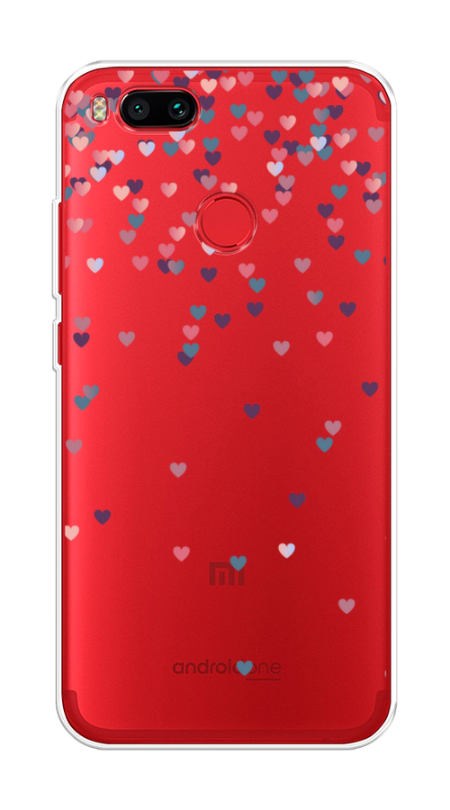 

Чехол на Xiaomi Mi A1"Посыпка сердечки", Розовый;фиолетовый, 32650-3