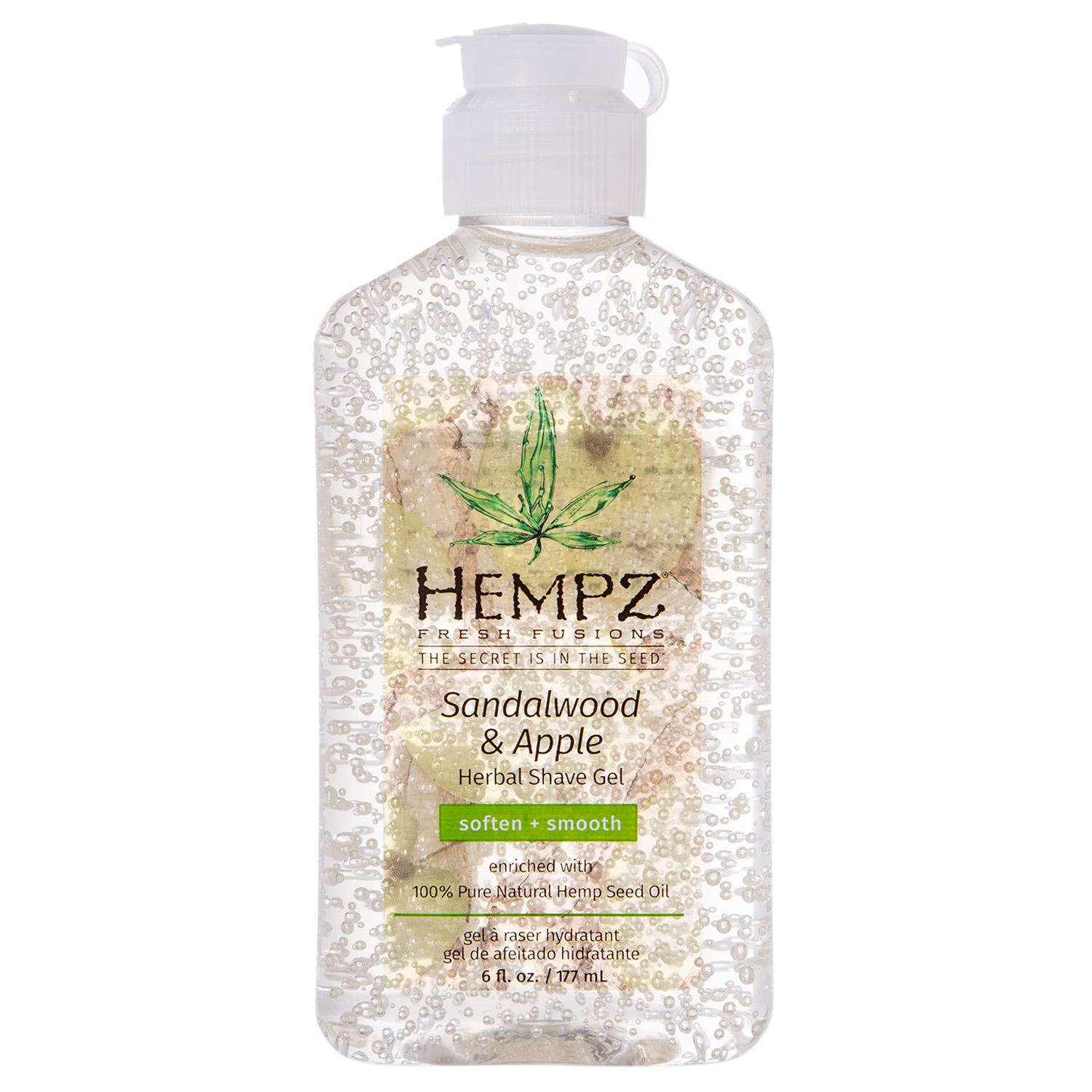 фото Гель для бритья сандал и яблоко / sandalwood & apple herbal shave gel hempz