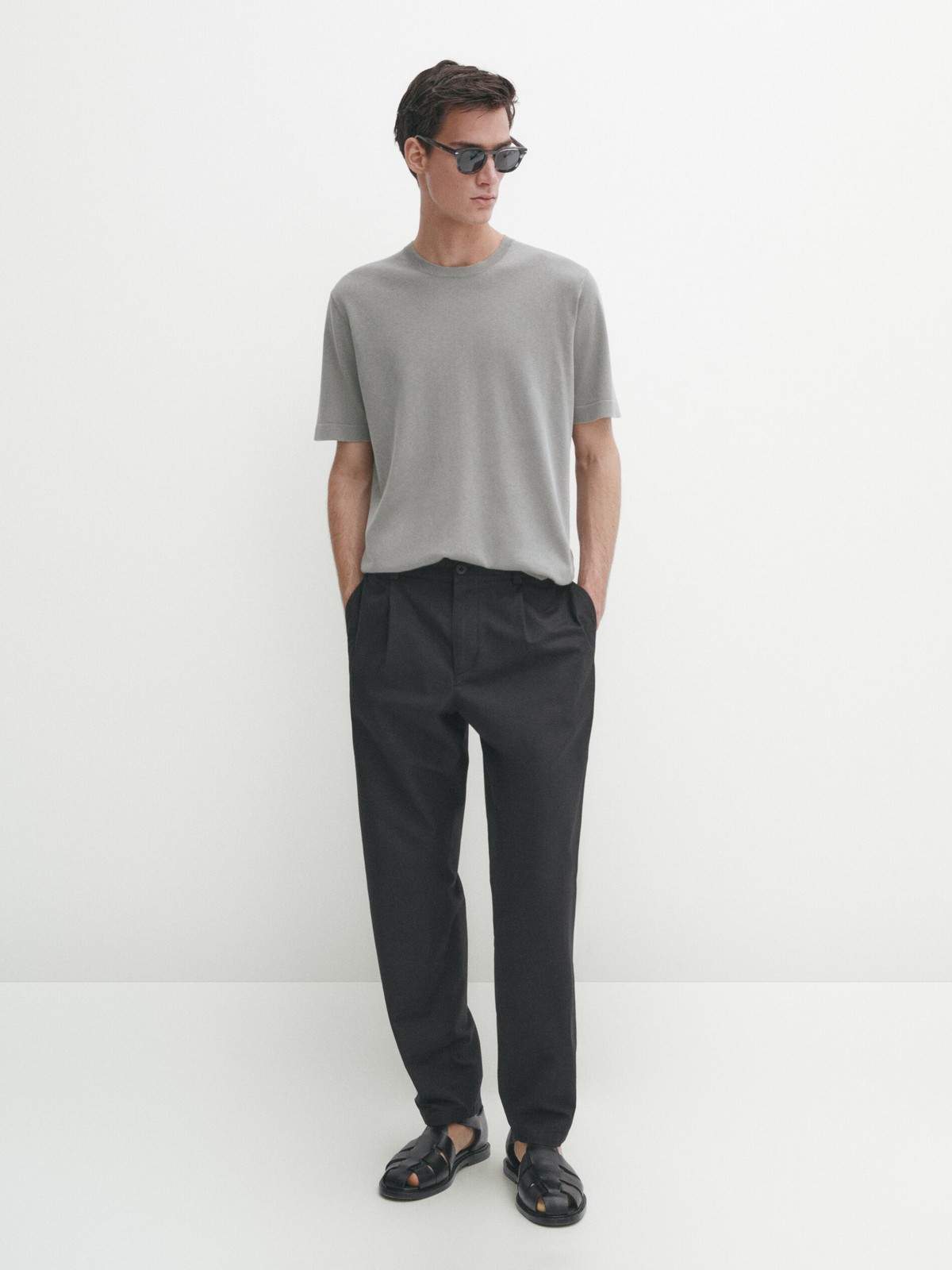 

Футболка мужская Massimo Dutti 0943/349-I2024 серая M, Серый, 0943/349-I2024