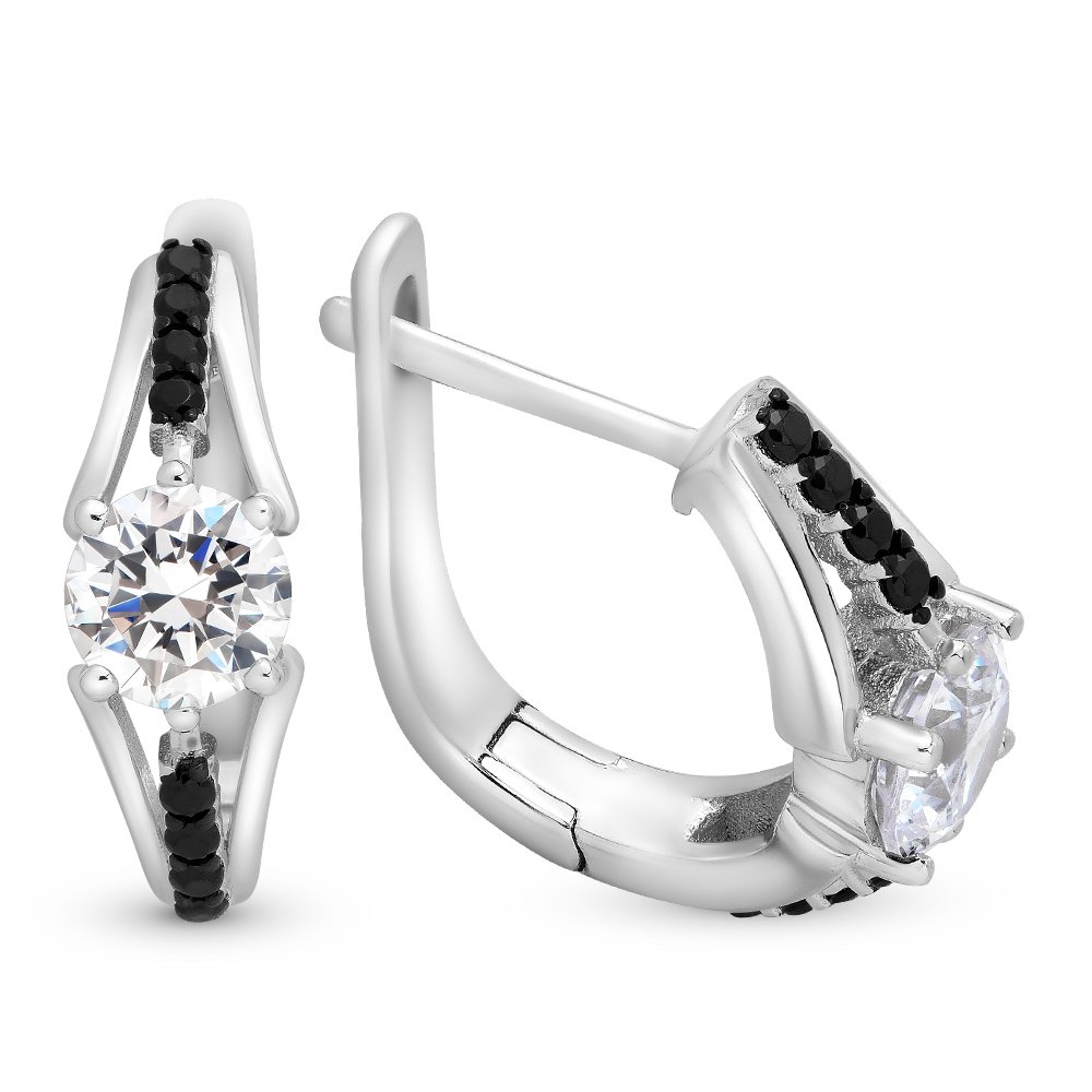 

Серьги из серебра 585Gold 702005988, фианит, 702005988