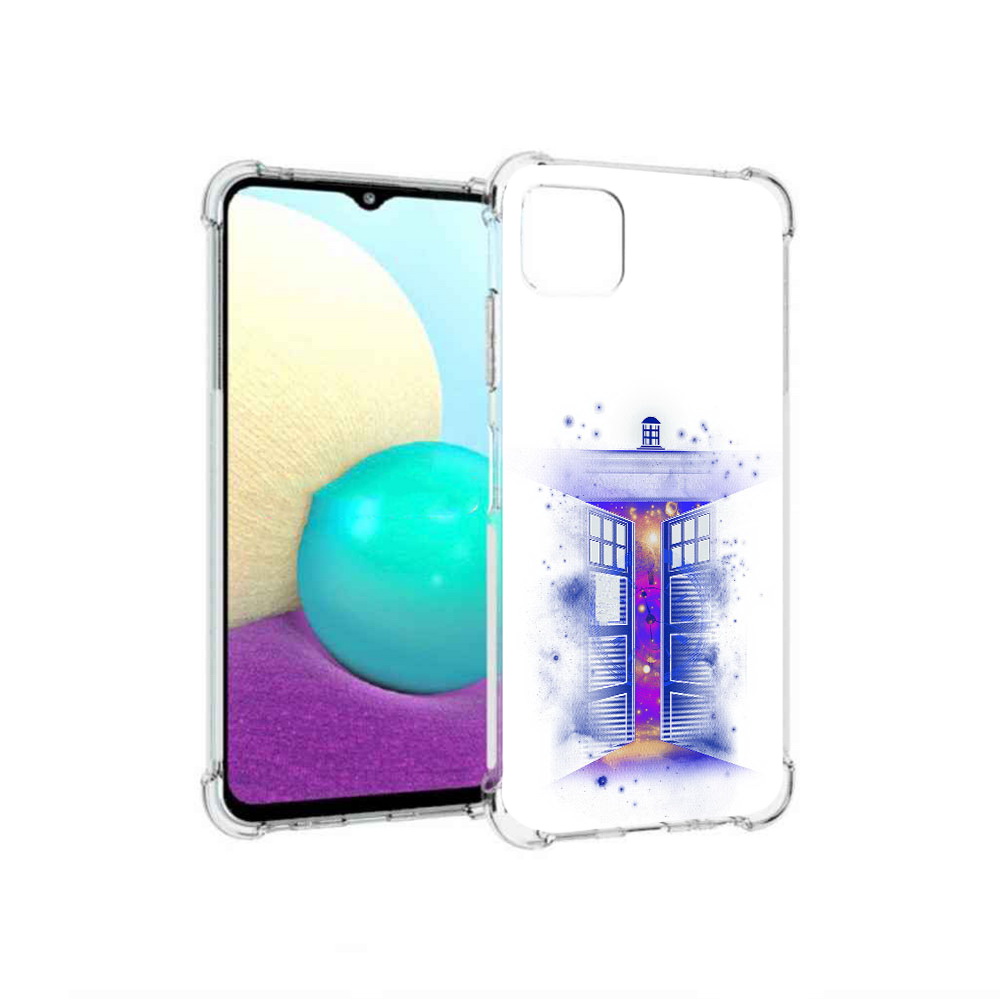 

Чехол MyPads Tocco для Samsung Galaxy A22 фиолетовый уголок абстракция, Прозрачный, Tocco