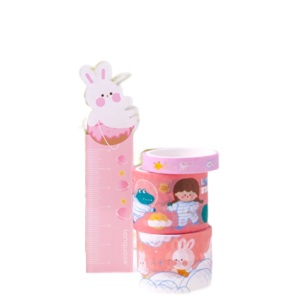 

Набор декоративного скотча "Dancing bunny", red, Розовый, Dancing bunny